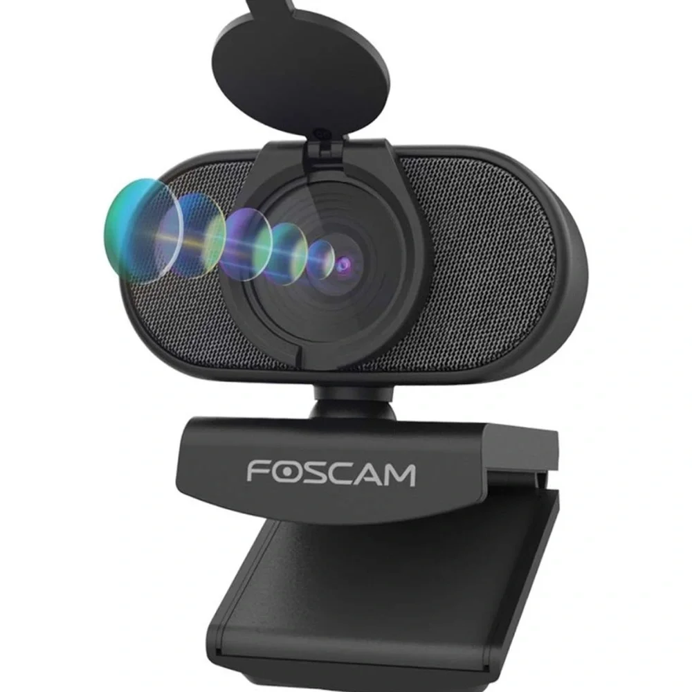 Foscam 2K 4MP Webcam with Dual Noise Reduction Microphones